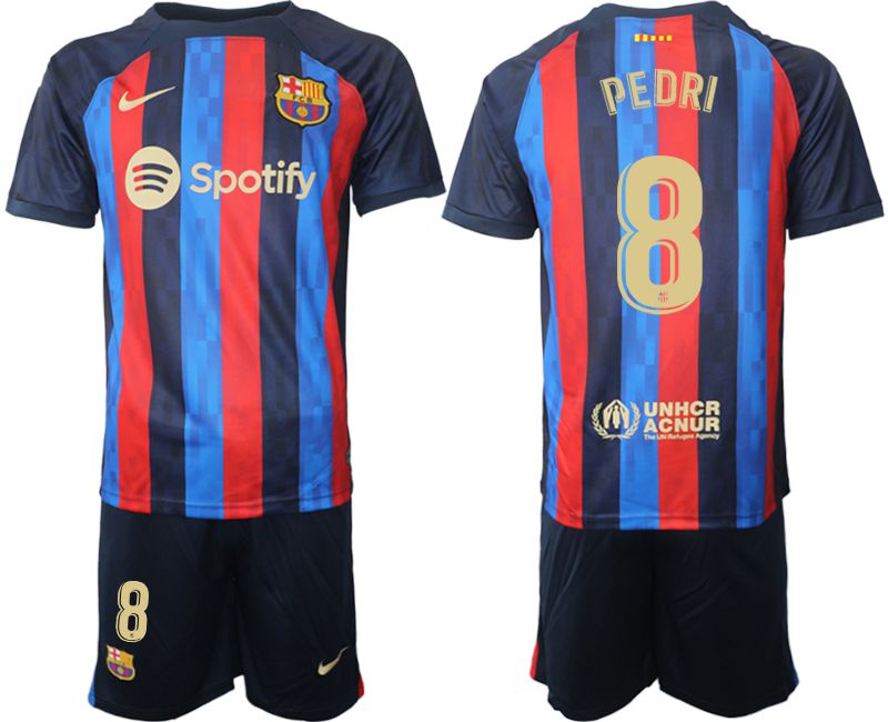 Men 2022-2023 Club Barcelona home blue #8 Soccer Jerseys